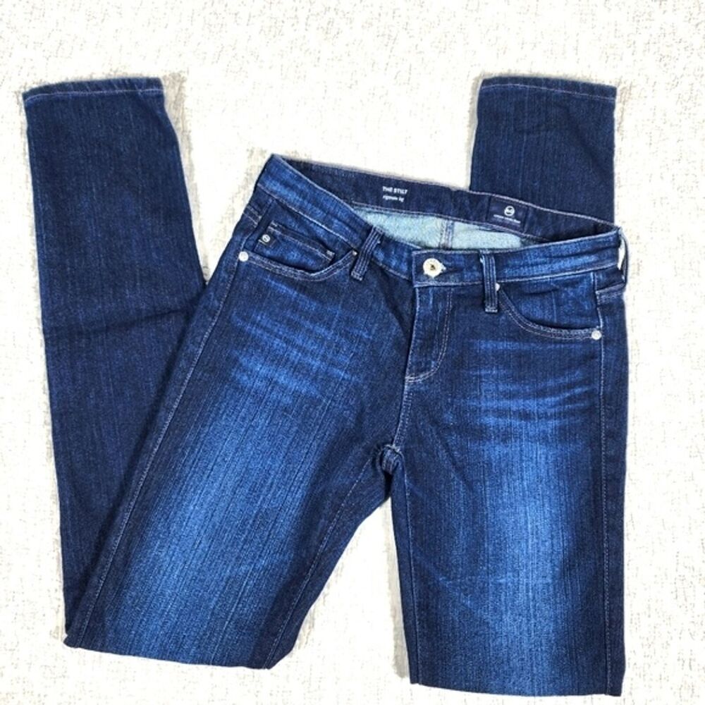 Dark Wash AG Adriano Goldschmied The Stilt Cigarette Leg Jeans Size 25R